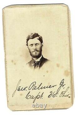 Civil War CDV Union Major Jewett Palmer Jr 36th OVI