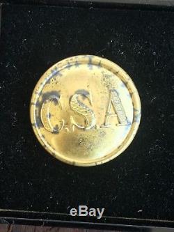 Civil War CSA Button and Case