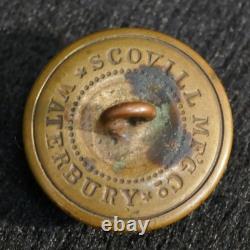 Civil War CSA Virginia Officers Uniform Button'Scovill Mfg Co Waterbury' NonDug