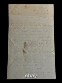 Civil War Capt Dawson 8th PA Reserves Letter Pass Strap Fredericksburg insignia
