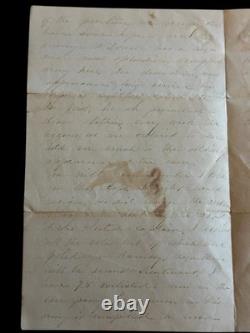 Civil War Capt Dawson 8th PA Reserves Letter Pass Strap Fredericksburg insignia