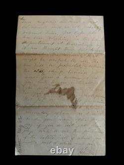 Civil War Capt Dawson 8th PA Reserves Letter Pass Strap Fredericksburg insignia