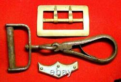 Civil War Carbine Sling Brass Buckle & Tip & iron Snaplink Original, but never m