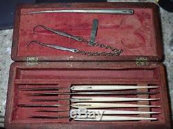 Civil War Carried Pocket Apothecary with Contents & Scalpel Set Custer Provenance