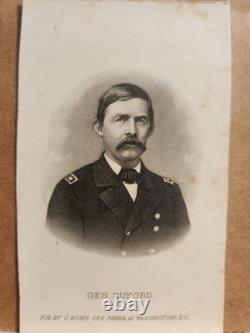 Civil War Cavalry General John Buford, Gettysburg hero, engraving CDV