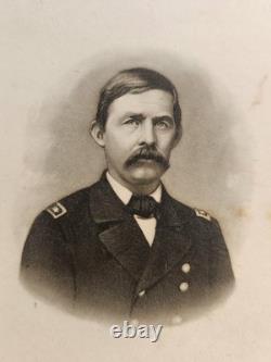 Civil War Cavalry General John Buford, Gettysburg hero, engraving CDV