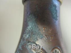 Civil War Colts patent black powder pistol flask original #2