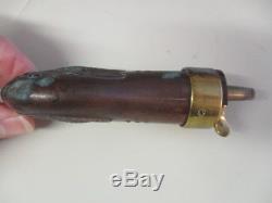 Civil War Colts patent black powder pistol flask original #2