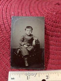 Civil War Confederate Calvary Boy Tin Type