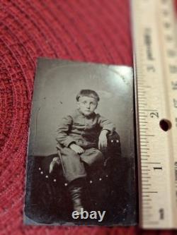 Civil War Confederate Calvary Boy Tin Type