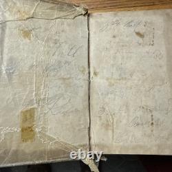 Civil War Confederate Georgia 1863 Bible Rock Island Prison POW Owned Signed