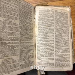 Civil War Confederate Georgia 1863 Bible Rock Island Prison POW Owned Signed