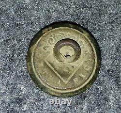 Civil War Confederate Lined Roman I Button Albert's CS 172 Kepi 16mm Rare