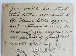 Civil War Confederate President JEFFERSON DAVIS - ALS Handwritten Letter + COA