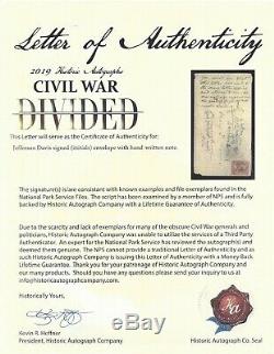 Civil War Confederate President JEFFERSON DAVIS - ALS Handwritten Letter + COA