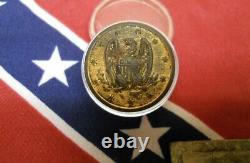 Civil War Confederate Staff CSA dug relic coat button battle of Spotsylvania VA