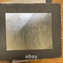 Civil War Confederate Troops Cabinet Card Photo Rifle Enfield Uniform Rare