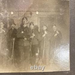 Civil War Confederate Troops Cabinet Card Photo Rifle Enfield Uniform Rare