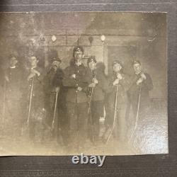 Civil War Confederate Troops Cabinet Card Photo Rifle Enfield Uniform Rare