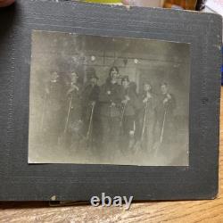 Civil War Confederate Troops Cabinet Card Photo Rifle Enfield Uniform Rare