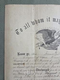 Civil War Discharge Certificate James Shannon 1863