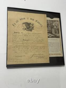 Civil War Discharge Papers Private Indiana Light Artillery With Copy Of Death Cert