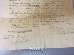 Civil War Discharge Papers With Envelope A O Wheeler Illinois Infantry