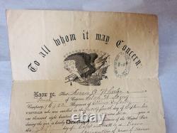 Civil War Discharge Papers With Envelope A O Wheeler Illinois Infantry