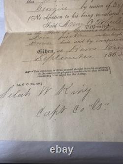 Civil War Discharge Papers With Envelope A O Wheeler Illinois Infantry