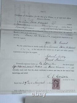 Civil War Document Lot Jesse Cassel Norristown PA Montgomery County 1863