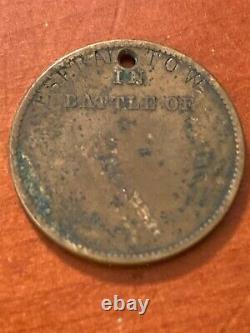 Civil War Dog Tag Eseral Tow (Israel Tow) 164th Infantry New York black cook