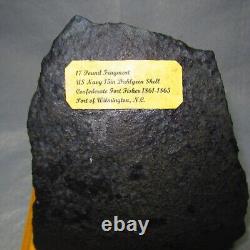 Civil War Dug Relic Large Cannon Ball Fragment from 15 in shell from CS Fort