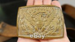 Civil War ERA Officers Belt Buckle and Belt