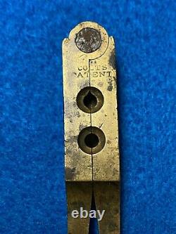 Civil War Era 1849 Colts Patent. 31 Cal Brass Pocket Bullet Mold