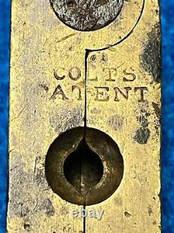 Civil War Era 1849 Colts Patent. 31 Cal Brass Pocket Bullet Mold