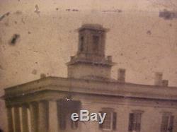 Civil War Era 1/6 Tintype Photograph CONFEDERATE WHITE HOUSE Exterior OUTSIDE