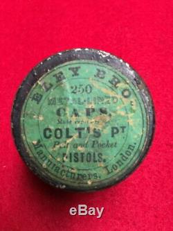 Civil War Era Eley Brothers London 250 Count Colts Percussion Cap Tin
