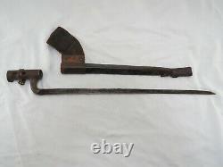 Civil War Era P1853 Enfield Socket Bayonet with Leather Scabbard