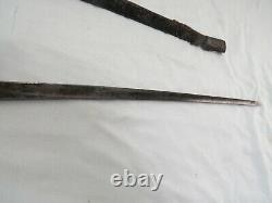 Civil War Era P1853 Enfield Socket Bayonet with Leather Scabbard