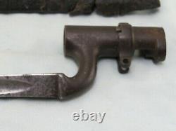 Civil War Era P1853 Enfield Socket Bayonet with Leather Scabbard