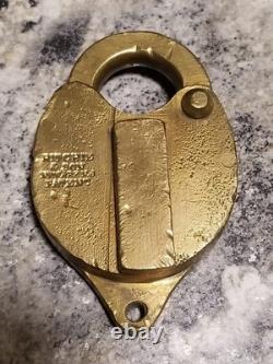 Civil War Era Ritchie & Son Brass Padlock Newark NJ