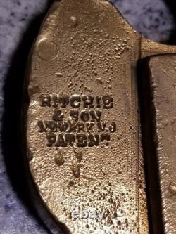 Civil War Era Ritchie & Son Brass Padlock Newark NJ