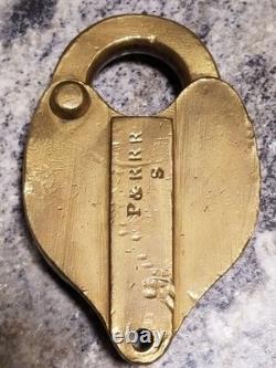 Civil War Era Ritchie & Son Brass Padlock Newark NJ