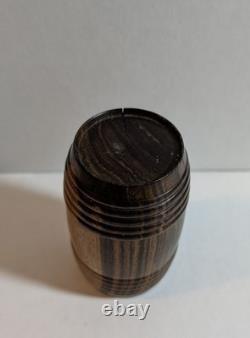 Civil War Era Soldier Pocket Barrel Shap Ink Well WithGlass Insert Spring Load 2