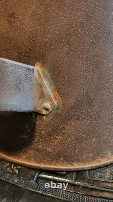 Civil War Era Soldier's Camp Tin Coffee Pot Flat Bottom with Lid Antique Rare