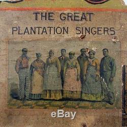 Civil War Era, The Great Plantation Singers Broadside Cut From Inside Barn