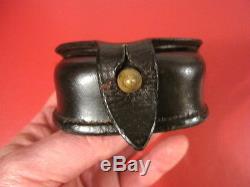 Civil War Era US Army Percussion Revolver Leather Cap Pouch Marked U. S