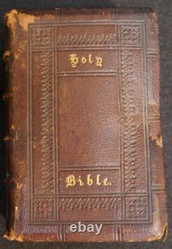 Civil War Holy Bible Old & New Testaments'Lippencott 1861 Phila.' Leather Bound