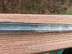 Civil War Horstmann Etched Blade 1850 Foot Officer US Sword with Scabbard