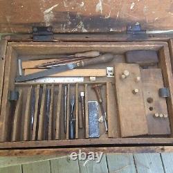 Civil War Identified First Sergeants Carpenters Trunk 8th Mass. Rare find